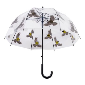 Umbrelă transparentă Esschert Design Birds, ⌀ 80,8 cm