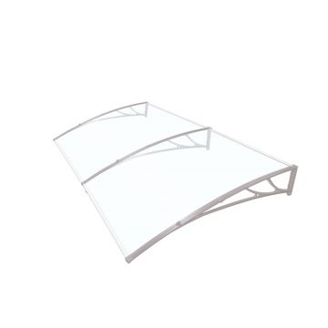 Copertina Daroni 200cmx150cm, model Rimini AC-1500, policarbonat celular clar, brat aluminiu, gri