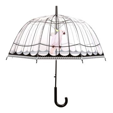 Umbrelă transparentă rezistentă la vânt Esschert Design, ⌀ 81 cm