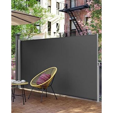 Copertina solara laterala, Songmics, Gri, 200x350 cm