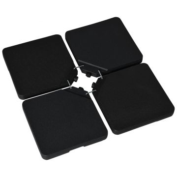 Outsunny Bază pentru Umbrelă cu Braț de 4 Piese, Se Umple cu Apă sau Nisip, Ideală pentru Umbrele cu Bază în Cruce, Negru | Aosom Romania