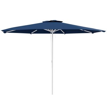 Outsunny Umbrelă Soare Exterior Gradină Reglabilă 4cm Copertină Albastru 8 Nervuri | Aosom Romania