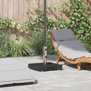 Bază cu roți pentru parasol cu mânere Granit Negru 29 kg Pătrată