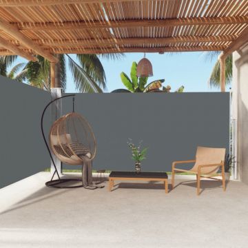 Copertină laterală retractabilă, antracit, 180x600 cm