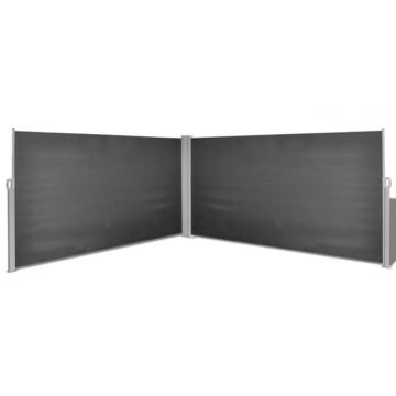 Copertină laterală retractabilă, negru, 160 x 600 cm
