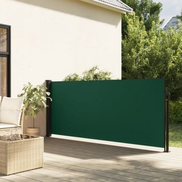 Copertină laterală retractabilă, verde închis, 120 x 600 cm