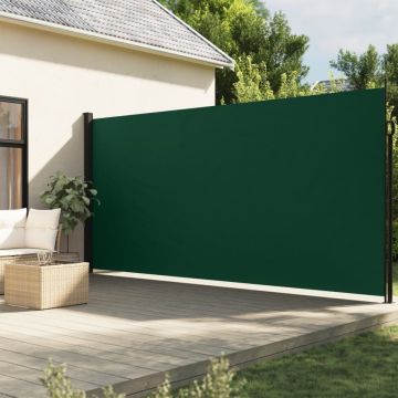 Copertina laterală retractabilă, verde închis, 200x500 cm