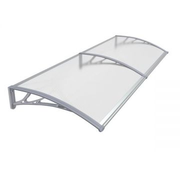 Copertina Premium de usa 200x100cm, brate gri, placa 6mm intreaga transparent