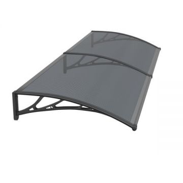 Copertina Premium de usa 200x100cm, brate negre, placa 6mm intreaga antracit