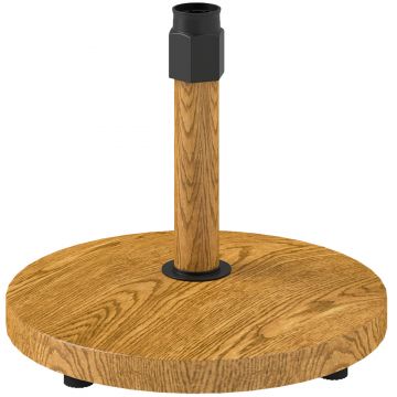 Outsunny Bază pentru Umbrelă de Soare cu Roți, Φ48x44 cm, Lemn Natural | Aosom Romania