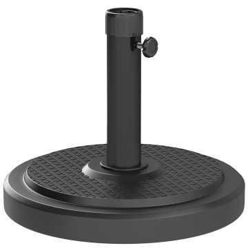 Outsunny Bază pentru Umbrelă de Soare cu Stâlpi de 38 sau 48 mm, Φ48x38,5 cm, Negru | Aosom Romania