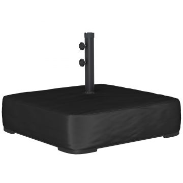 Outsunny Bază pentru Umbrelă Reumplibilă cu Nisip 80 kg/Nisip Umed 90 kg, pentru Tije de Ø48 mm, Negru | Aosom Romania
