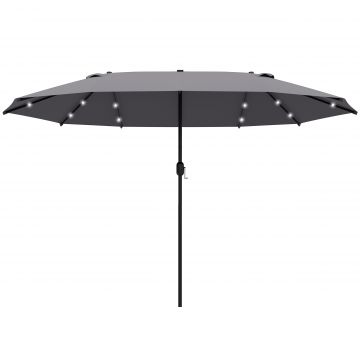 Outsunny Parasolar Ovale Gri Inchis 440 x 256 cm | Aosom Romania