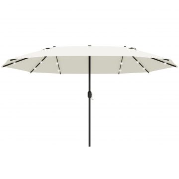 Outsunny Umbrelă Ovală Crem 440 x 256 cm | Aosom Romania