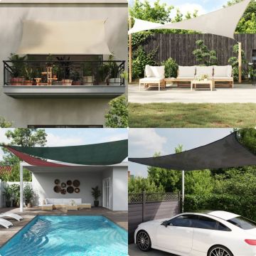 Pânză parasolar, crem, 7 x 7 m, 160 g/m², HDPE
