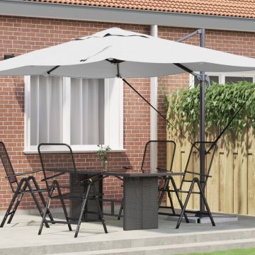 Umbrelă Cantilever Nisip Poliester Mare Înclinabilă